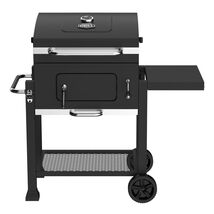 Charcoal Grill, 24 Inch Heavy Duty Charcoal Grill with Wheels, Black - $177.15
