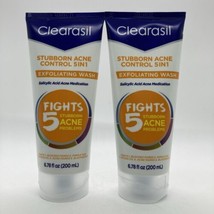 2 Pack - Clearasil Stubborn Acne Control 5-in-1 Exfoliating Wash, 6.78 fl oz ea - £18.97 GBP