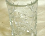 EAPC Prescut Clear Flared Flat Juice Glass Star of David Anchor Hocking - $12.86