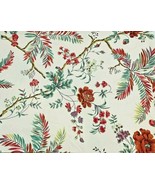 GP &amp; J BAKER Fabric Palma Floral English Garden Flower Branches Red 1.5+... - £105.35 GBP