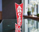 Vintage Arcade Arrow Sign Red 25c Games Game Room Decor Man Cave 3D Sign - $14.69