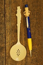 Vintage Advertising PLANTERS MR PEANUT Figural Pierced Spoon &amp; Ballpoint... - $548.76 MXN