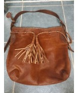 DKNY Donna Karan Calf Hair 12x12 Purse Shoulder Bag In Brown - $83.32 CAD