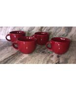 Plates and Beyond #65445 Set Of 4 Red Cereal Soup Dessert Bowls RARE NEW... - €42,09 EUR