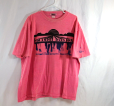 Squamish Days 10K Race One Size Pink Waves Actionwear Graphic T-Shirt Vtg - $24.18