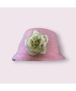 Vintage Én Gry &amp; Sif Boiled Wool Hat Pink Rose Cloche Bucket Bumper Sage... - €11,79 EUR