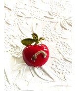 Vintage Cute Apple Work Brooch Original by Robert - $24.75