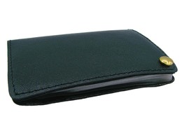 Black Card Holder Wallet Small Swing Design Pocket Wallet Unisex Faux Le... - £15.01 GBP