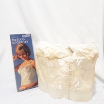 Vintage Adonna Front Hook Long Line Bra Size 38B Cream White JCPenney - £30.84 GBP