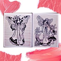2 New Fairies, Fairy Mounted Rubber Stamps - £15.98 GBP