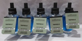 White Barn Bath &amp; Body Works Wallflower Refill Bulb Lot Set of 5 TROPIDELIC - £37.51 GBP