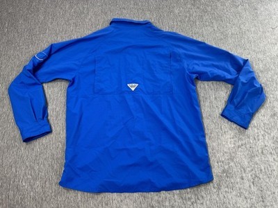 Columbia PFG Shirt Mens Large Blue Long Sleeve Omni-Freeze Zero Fishing Vented Item image 10
