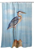 Betsy Drake Blue Heron on Stump Shower Curtain - £85.33 GBP