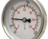 Temperature Gauge 2"- Bi Metal With Well (1/2 NPT) - $14.75