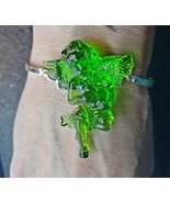 Handmade GREEN ANGEL HEART BRACELET unique GIFT BAG resin CHERUB love ST... - $18.76