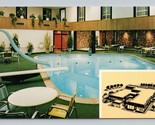 Poolside Kahler Inn Towne Motel Albert Lee MN Minnesota UNP Chrome Postc... - $4.90