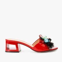 The Vigo Red Leather Block Heel Women Sandal image 4