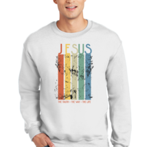 Adult Unisex Long Sleeve Sweatshirt, Jesus The Truth The Way The Life - $29.00+