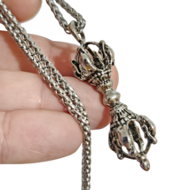 Dorje Vajra Necklace Pendant Prayer Buddhist Hindu Hunderbolt Protection Chain - £14.91 GBP