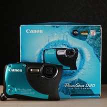 Canon PowerShot D20 12.1MP Waterproof Digital Camera Blue *EXCELLENT* W ... - $118.75