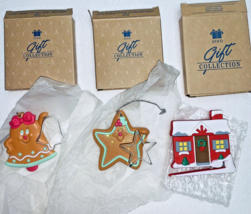 3 Vtg Avon Christmas Cookie Cutter Cuties Bell &amp; Star Ornaments Paper Cutter NOS - £7.63 GBP