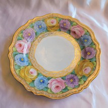 Multi Color Floral Royal Austria Plate # 21545 - $14.95