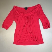 Great Plains Top Women’s M Red 1/2 Sleeve - $16.38