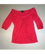 Great Plains Top Women’s M Red 1/2 Sleeve - $301.66 MXN