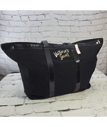 Victoria&#39;s Secret Black Sparkle  Weekender Getaway Large Tote Bag New Wi... - £39.65 GBP