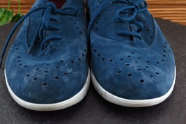 Munro Women Sz 7 M Blue Lace Up Fashion Sneakers Leather Shoe - £15.78 GBP