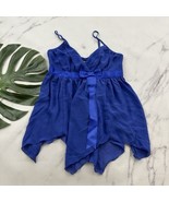 Fredericks of Hollywood Womens Babydoll Cami Top Size M Periwinkle Blue ... - $36.54 CAD