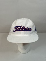 New Era Titleist FJ White Red Trim Fitted Hat, Size  7 1/8 Sea Island T.A. - $20.56