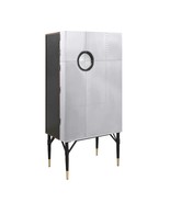 Yoela Wine Cabinet, Leather &amp; Aluminum - $2,935.89 CAD