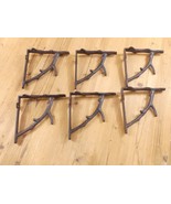 6 Cast Iron Tree Branch Shelf Wall Brace Rustic Wood Bracket 6 3/4&quot; Corbel - $933.96 MXN