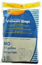 3 MD Modern Day 12 gallon 721H 721-5 Style Central Vacuum System Bags - £13.49 GBP