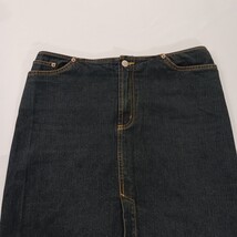 Old Navy RN#54023 Women's Blue Cotton Front Zip & Slit Denim Skirt Size 8 image 11