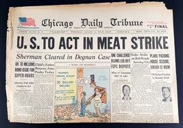 1946 Chicago Tribune Newspaper January 23, Meat Strike - £5.45 GBP