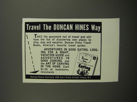 1961 Duncan Hines Institute Ad - Travel the Duncan Hines Way - £14.45 GBP