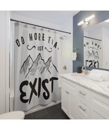 Inspirational Mountain Shower Curtain | Motivational Decor for Men or Wo... - £46.96 GBP