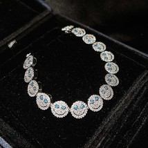 New Original Design Smiley Bracelet Women's Super Glitter High Carbon Diamond Br - £38.68 GBP