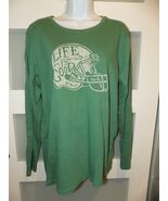 Life is Good Crusher Tee Clasic Fit Green LS Football Helmet Shirt Size ... - $459.96 MXN