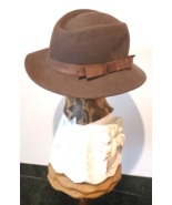 Vintage WPL 807 100% Wool Brown Fedora Hat Made in USA Size Small - €25,78 EUR