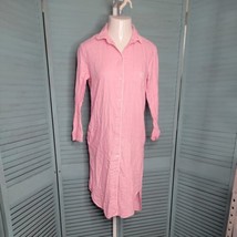 Lauren Ralph Lauren Button Up Nightgown Dress ~ Sz S ~ Long Sleeve ~ Pink - $24.29
