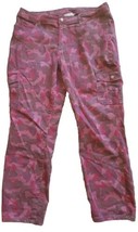 Natural Reflections Camo Cargo Pants Casual Utility Pockets Pink Size 16 - $24.95
