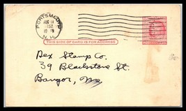 1952 US Postal Card - Portsmouth, New Hampshire to Bangor, Maine A26 - £2.37 GBP
