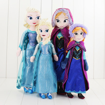 Magical Playtime with Frozen&#39;s 50cm Elsa and Anna Stuffed Plush Dolls for Kids - £27.33 GBP