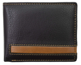 RFID Blocking Mens Black Wallet Bifold Premium Leather ID Credit Holder - £9.42 GBP