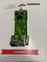 Hallmark 2022 MineCraft Creeper 3&quot; Flat Metal Enamel Coated Ornament  ~ New - $8.90