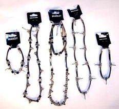 12 Pc Spiked Skull Jewelry Set Necklace Bracelet Scull - £15.17 GBP