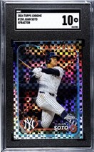 Juan Soto* REFRACTOR 2024 Topps Chrome Card #150 MLB NY Yankees Baseball SGC 10* - $59.39